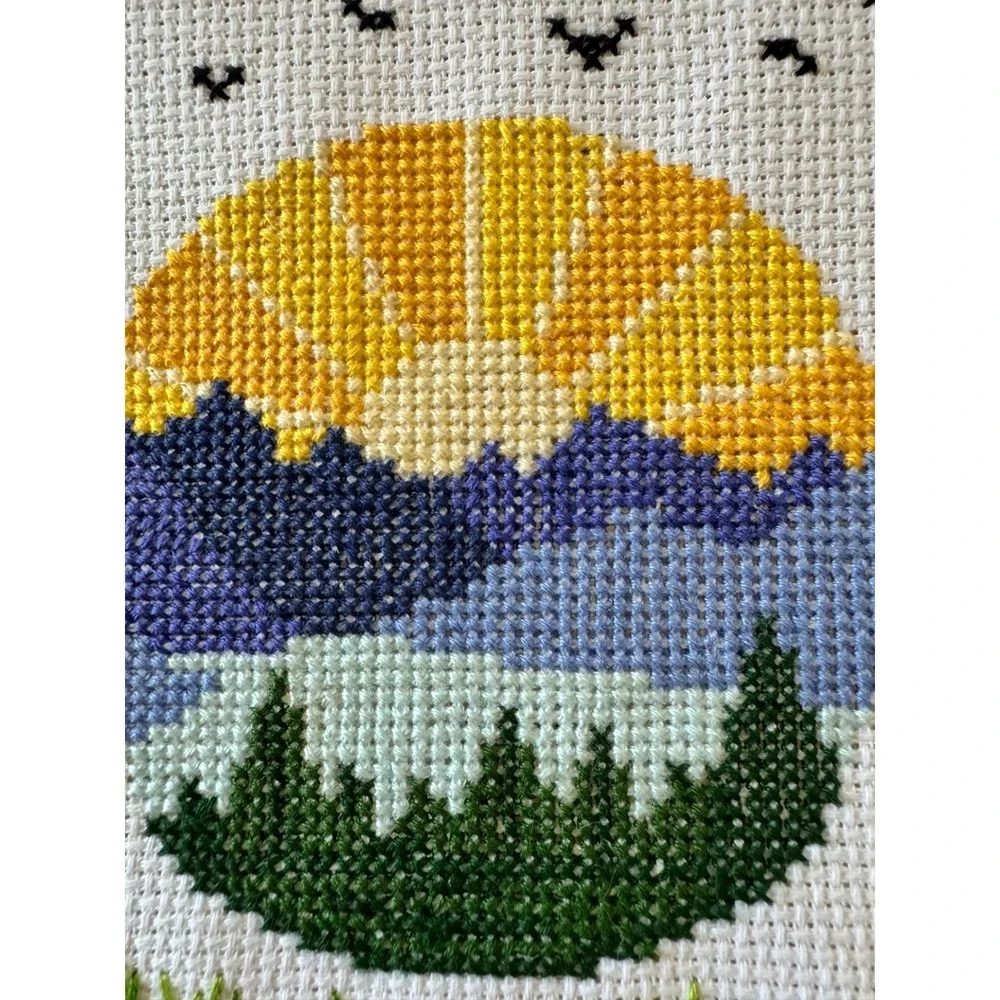 It's‎ a Beautiful Morning…Handmade Cross Stitch Wall Art Sz 5x5